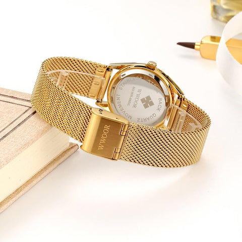 Elegant Diamond Quartz Wrist Watches For Women Steel Clock -JW00983-Veeddydropshipping