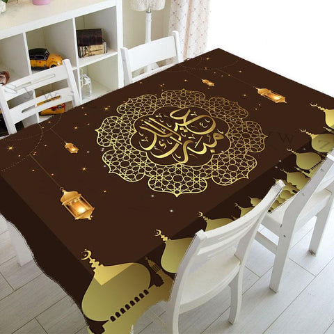 Muslim Mosque Ramadan Tablecloth Kitchen Rectangle Tablecloth-HA00410-Veeddydropshipping