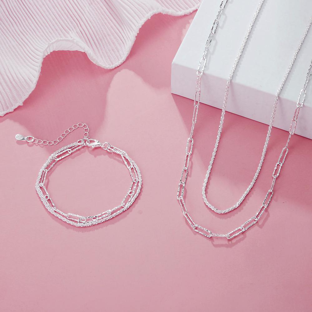 925 Sterling silver Beautiful bracelets necklaces  -JW00208-Veeddydropshipping