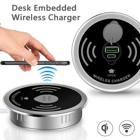 3 in 1 Desk Embeded Wireless Charger-Veeddydropshipping
