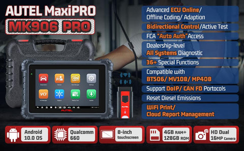 Newest Autel MaxiCOM MK906PRO Diagnostic Tool, MK906 Pro OBD2-AM00268-Veeddydropshipping