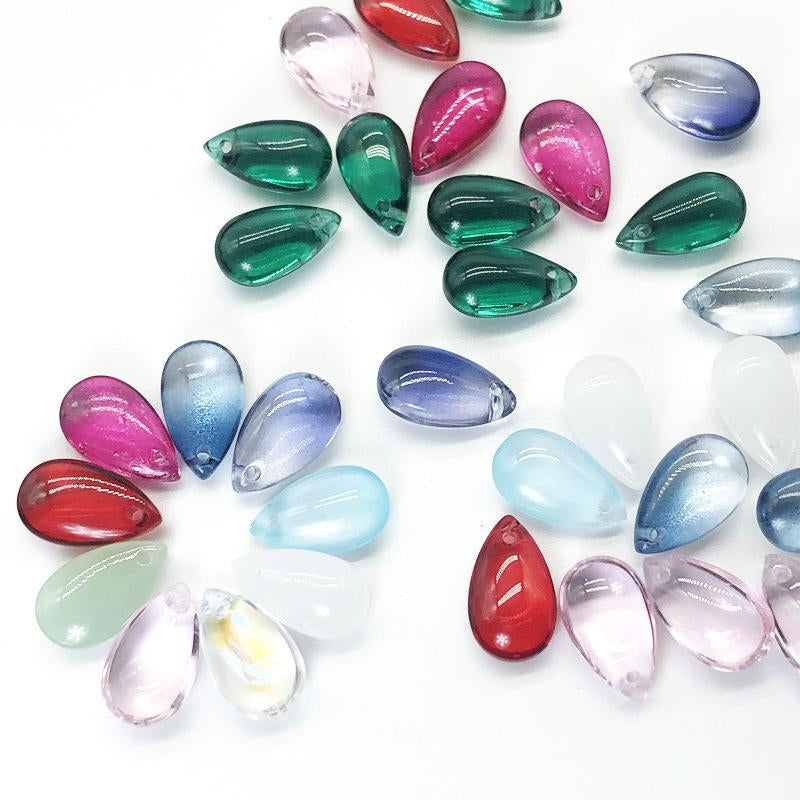 Water Drop Shape Czech Glass Beads Crystal For DIY -JW01530-Veeddydropshipping