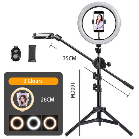 26CM Selfie LED Ring Light With Adjustable Desk Phone Shooting Bracket Stand Photography-PA00810-Veeddydropshipping