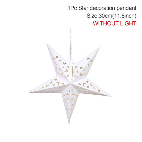 Hollow Star Hanging Pendant Eid Mubarak-HA00589-Veeddydropshipping
