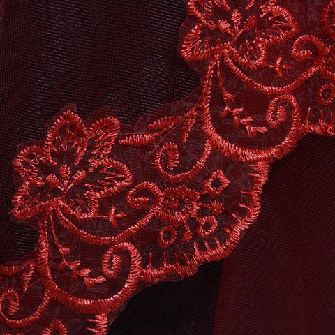 One Layer Lace Edge Catherdal Wedding Veil-WF01459-Veeddydropshipping