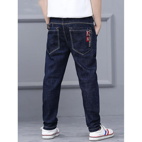 Fashion Children Jeans High Quality Big Boys Denim Trousers Pure-TB01292-Veeddydropshipping