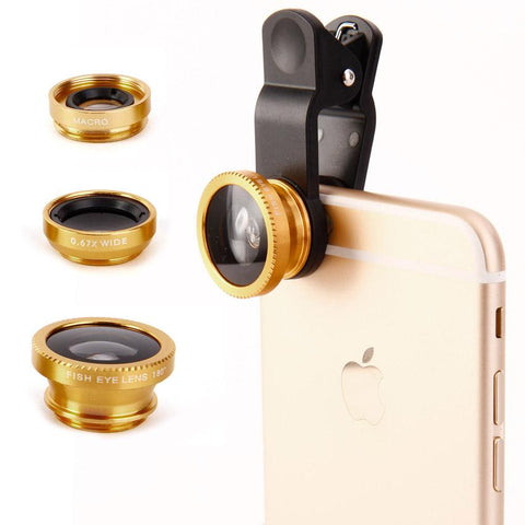 Macro Lens For Phone Universal 3 in 1 Cell Phone Lens Magnifier-PA01240-Veeddydropshipping