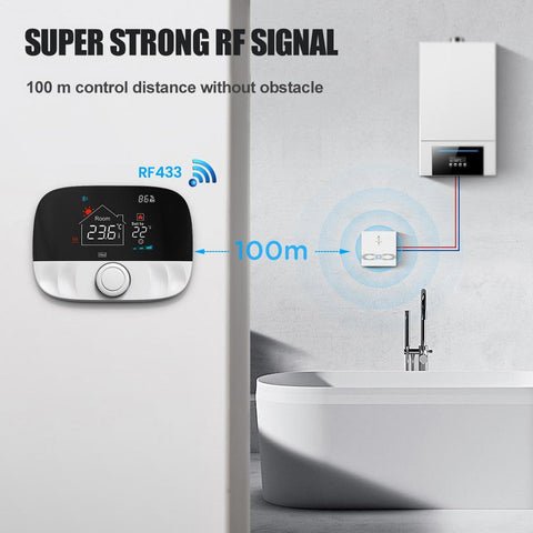 Smart RF Wireless Thermostat Wifi For Floor Heating And Gas Boiler-TI01012-Veeddydropshipping