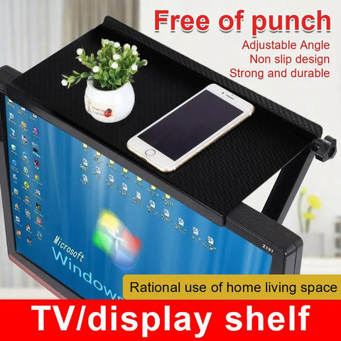 TV Screen Top Storage Shelf Adjustable Monitor Storage-HA00871-Veeddydropshipping