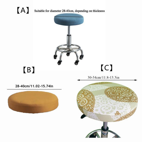 Round Elastic Bar Stool Covers Round Chair Cover-HA00408-Veeddydropshipping