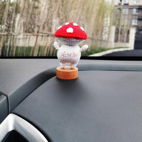 Handmade Crochet Cute Mushroom Car Accessories Interior-AM00055-Veeddydropshipping