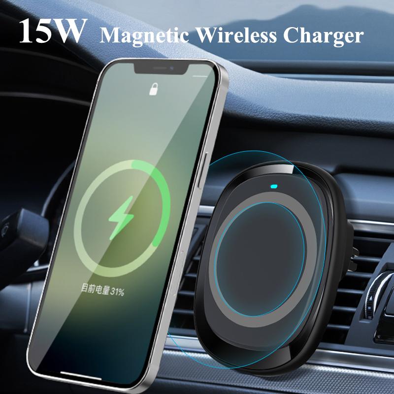 Magnetic Wireless Car Charger 15W Qi Car Charger-PA01110-Veeddydropshipping