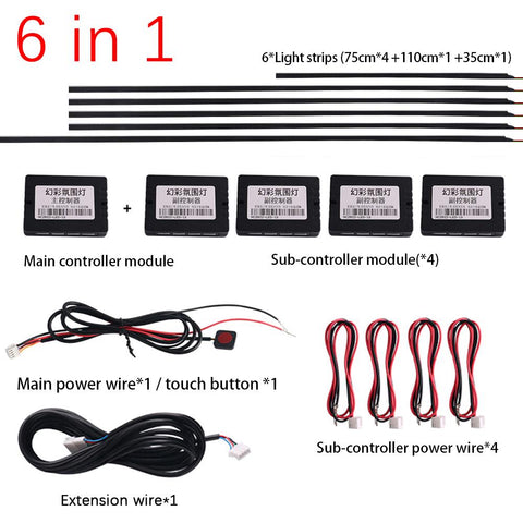 18 in 1 22in 1 RGB Symphony Car Atmosphere Strip Interior LED Acrylic-AM00549-Veeddydropshipping