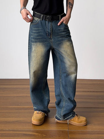 Men Hip Hop Wide Leg Y2k Streetwear Fashion Loose-MF00666-Veeddydropshipping