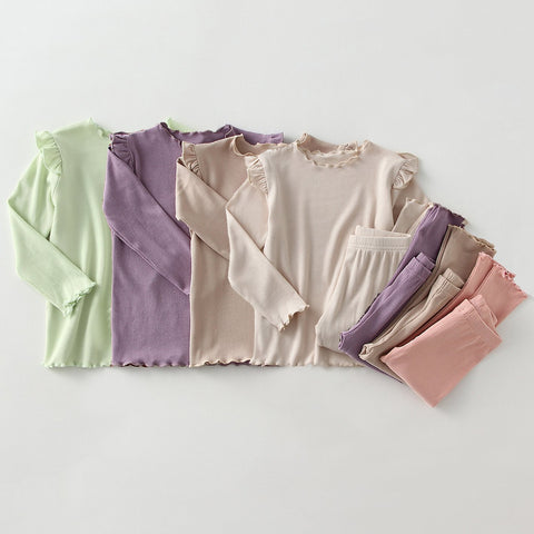 Kids Pajamas Sets Girl Boy Sleepwear Suit Autumn Winter Kids-TB01078-Veeddydropshipping