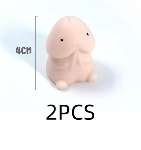 2PCS Funny Penis Shape Slow Rebound PU Decompression Toy Slow-TB01506-Veeddydropshipping