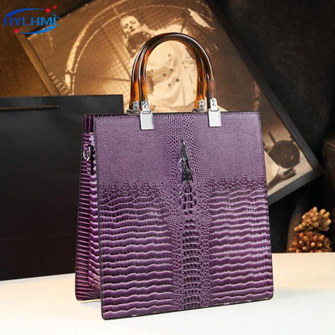 Genuine Leather Women Handbags Brand Mom Tote Bag-TB00188-Veeddydropshipping