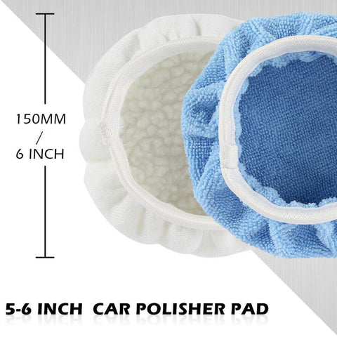 8pcs 150mm 5-6 inch Car Polisher Bonnets Polishing Pad-AM00485-Veeddydropshipping