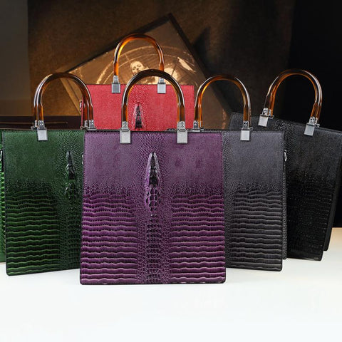 Genuine Leather Women Handbags Brand Mom Tote Bag-TB00188-Veeddydropshipping