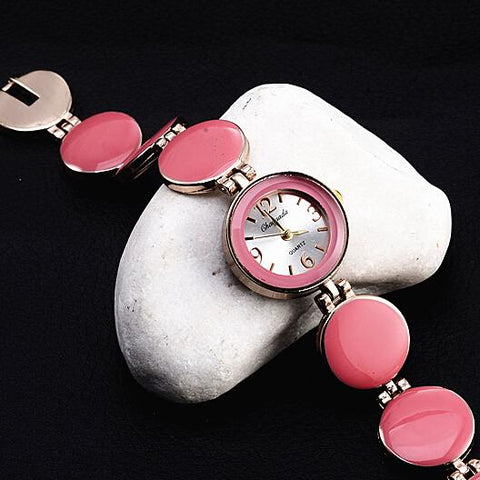 Fashion Casual Colors Wafer Design Round Dial Bracelet Watch -JW01109-Veeddydropshipping