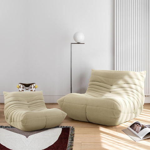 Oversized Armless Fireside Floor Lounge Chair-HA01731-Veeddydropshipping
