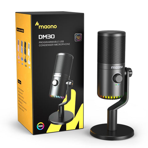 USB Gaming Microphone With Type C Adapter For Phone PC Breath Light -CE01071-Veeddydropshipping