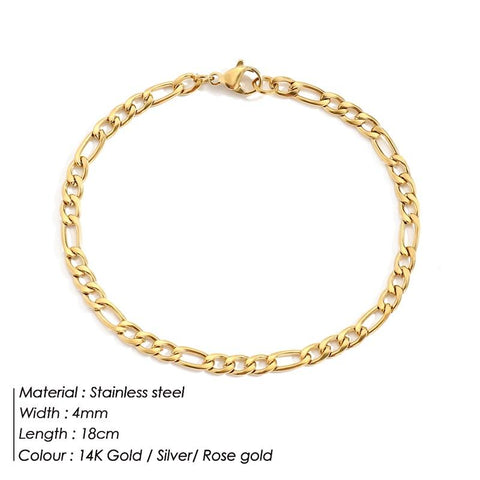 Stainless Steel Bracelet Gold Color Charm Bracelets-JW00956-Veeddydropshipping