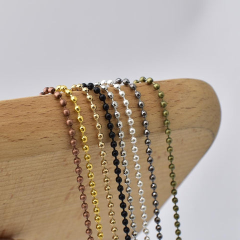 Metal Alloy Ball Beads ChainsFor Necklaces DIY Jewelry Making-JW01567-Veeddydropshipping