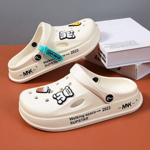 Women Clogs Home Flat Platform Slippers Beach Garden Shoes-BS01464-Veeddydropshipping