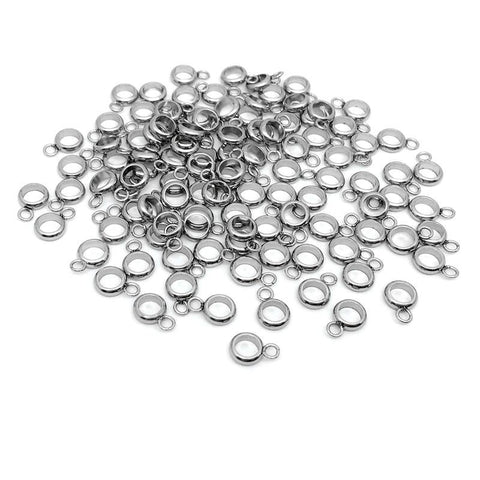 Steel Bead Charm Connector   DIY Charm Jewelry Making -JW01591-Veeddydropshipping