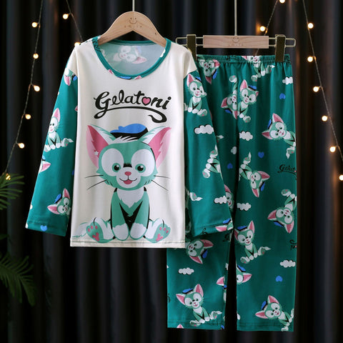 Disney Elsa Anna Frozen Pajamas Sets Cartoon Print Nightwear-TB01053-Veeddydropshipping