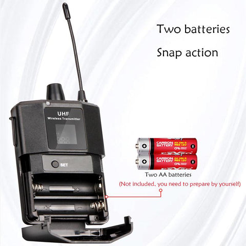 UHF Wireless Headset Microphone with Transmitter Receiver LED Digital Display -CE01236-Veeddydropshipping