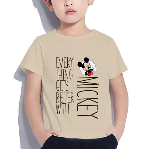 Hot Sale Creative Casual Loose Boys&#39; Short Sleeve Disney Mickey -TB01136-Veeddydropshipping