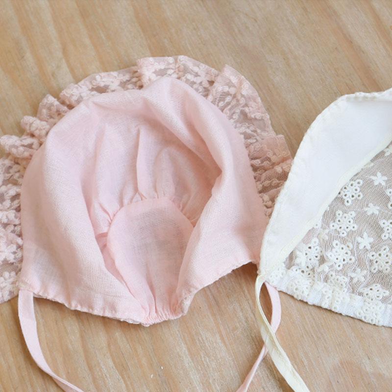 Lace Embroidery Baby Girl Bonnet Hat Summer Breathable Mesh Kids-Veeddydropshipping-4