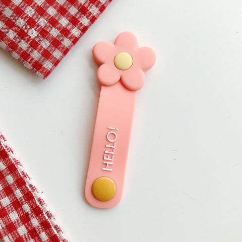 For Phone USB Line Buckle Cute Silicone Flower Cable Organizer Winder Wire Protector Cable-PA00877-Veeddydropshipping