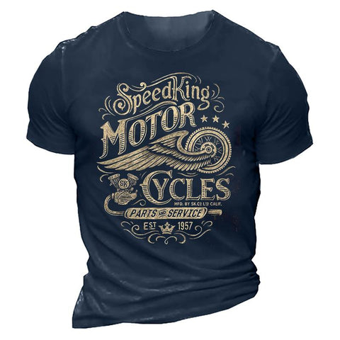 T Shirt Motor Biker 3d Print Vintage Short Sleeve-MF00137-Veeddydropshipping