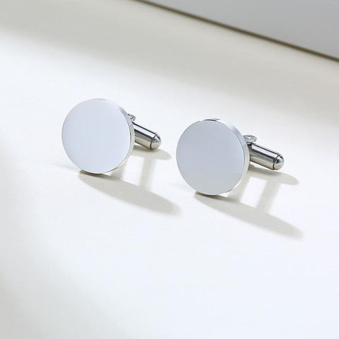 Customized Men's Cufflinks Geometric Steel Metal Cuff Links  -JW01303-Veeddydropshipping
