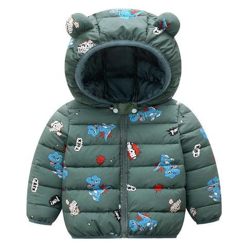 Baby Girls Jacket Kids Boys Light Coats Ear Hoodie-Veeddydropshipping