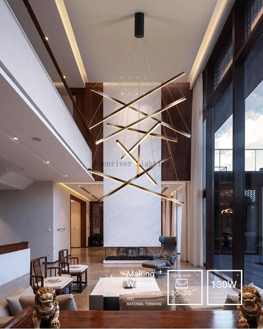 Minimalist Line Iron Chandelier Light-TI00325-Veeddydropshipping
