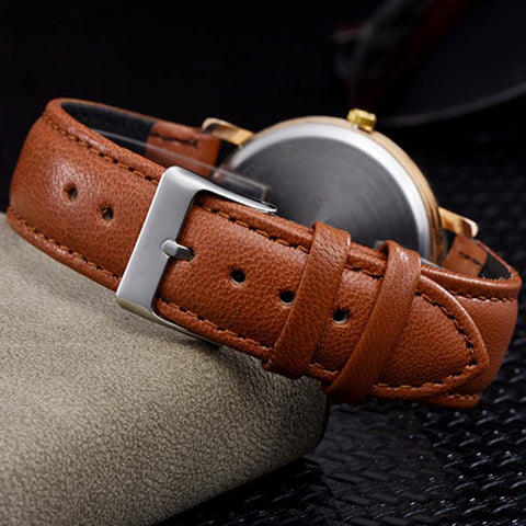 Van Gogh's Starry Sky  Watches Leather Strap Quartz Clock Couple Gift -JW01077-Veeddydropshipping