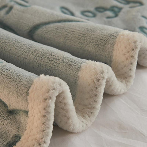 Coral Fleece Blanket Bed Covers Bedspread Sofa Cover-HA00450-Veeddydropshipping