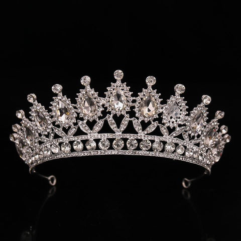 Diadem Queen Princess Tiaras Bridal Hair Jewelry Hair Accessories -JW00499-Veeddydropshipping
