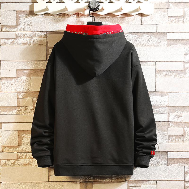 Fashion Punk Hoodies Sweatshirt Black White Casua Hip Hop-TB01359-Veeddydropshipping