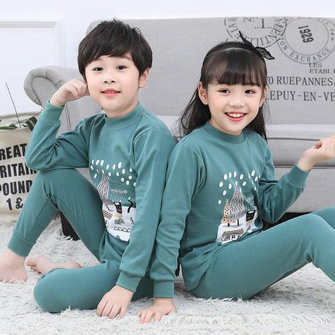 Children&#39;s autumn clothes and trousers pure cotton  underwear set big-TB01039-Veeddydropshipping