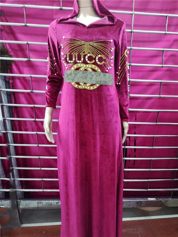 African Women Dashiki Maxi Dress-WF01533-Veeddydropshipping