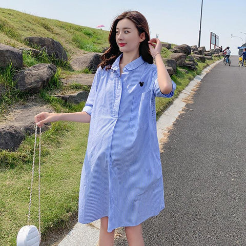 Maternity Dresses Cotton Summer Clothes For Pregnant Women 2022 New Casual-TB00559-Veeddydropshipping
