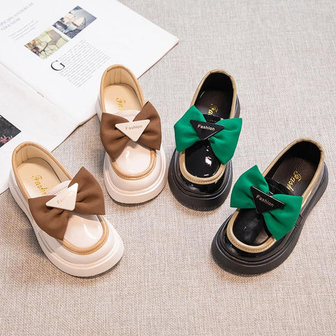 British Style Leather Shoes for Girls Children 2023 Round-TB00113-Veeddydropshipping