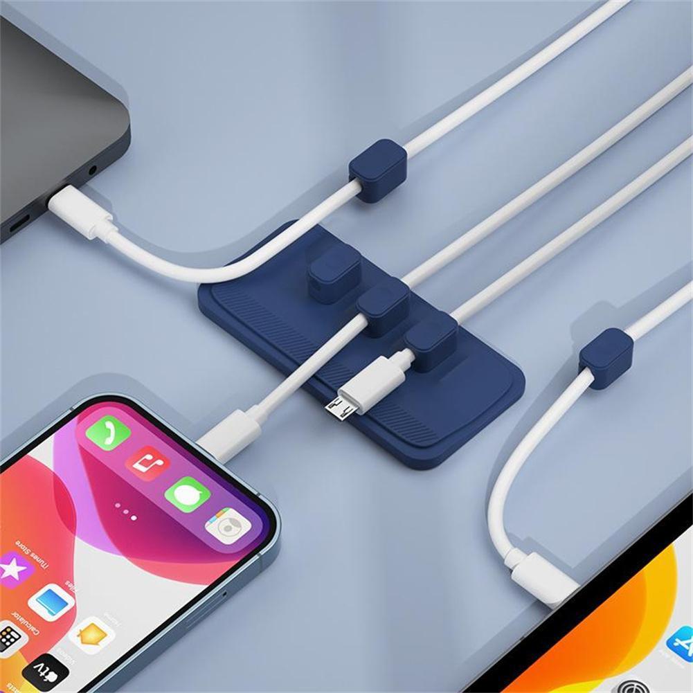 Magnetic Wire Organizer Desktop Cable Clip Protector Cable Organizer Row Plug Fixed Charging-PA00883-Veeddydropshipping