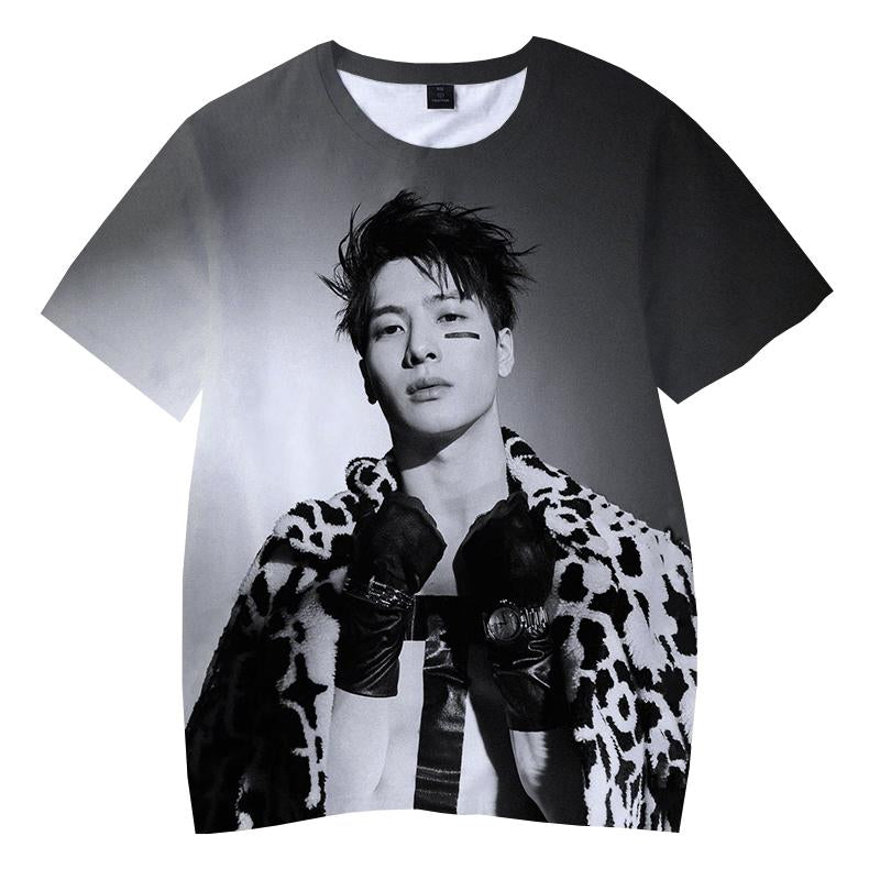 Jackson Wang 3D printed T-shirt Unisex round neck casual sportswear-Veeddydropshipping