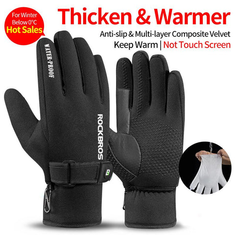 Windproof Cycling Gloves Touch Screen Riding MTB Bike Bicycle Gloves Thermal Warm -OS01041-Veeddydropshipping